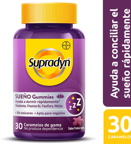 Supradyn SUEÑO supplement for sleep support in a box of 30, vitamin and mineral supplement for health and personal care.