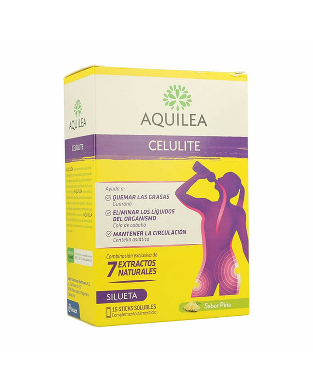Aquilea Vetverbrandend Aquilea Celulite capsules, 15 stuks, health and personal care dietary supplement, close-up of the product packaging.