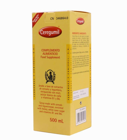 Ceregumil Multi-voedingsstoffen supplement in a 500 ml bottle, for health, vitamins, minerals, and personal care.