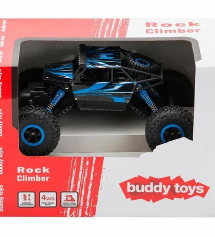 Buddy Toys remote control police car, 1:18 scale, toy vehicle with police design and detailed features.