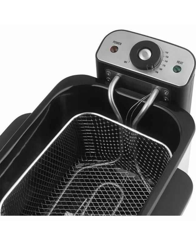 Smarton gray 1kg, 3L deep fryer for home cooking, compact electric kitchen appliance with digital controls