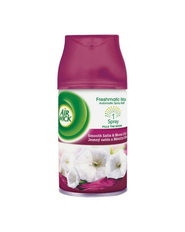 Air Wick Lirio Luna air freshener refill bottle for home and kitchen, 250 ml, decorative and refreshing scent.