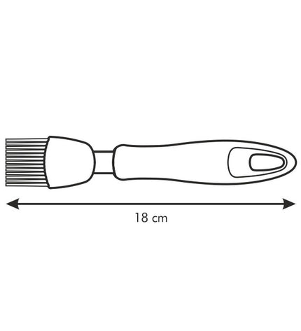 Tescoma Presto yellow silicone kitchen brush for baking and cooking, with a comfortable handle and heat-resistant bristles.