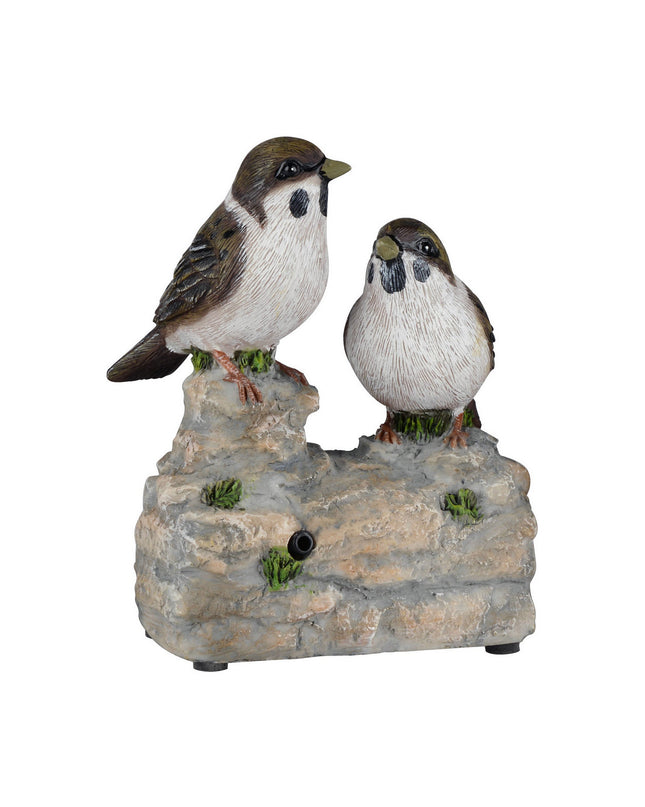 Colorful outdoor garden figure by Progarden featuring a bird design made of durable polypropyleen with sound features.