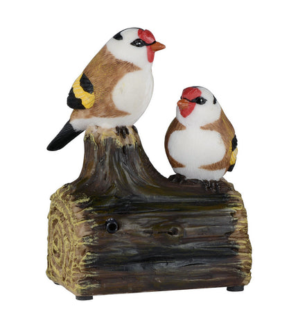 Colorful Progarden garden figurine with bird sound decoration, made of durable polypropyleen, perfect for outdoor garden decor.