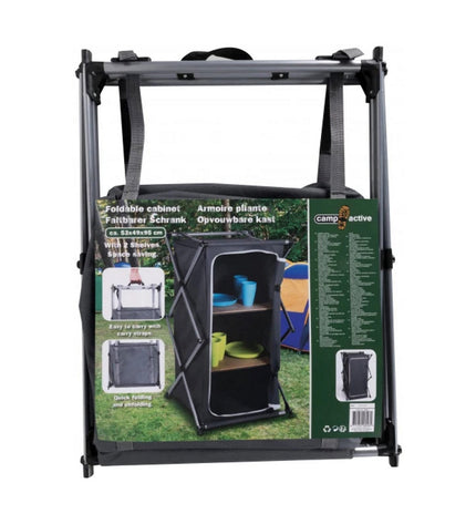 BigBuy Outdoor camping wardrobe, 53x49x95 cm, durable storage unit for outdoor camping and hiking gear, in a neutral color