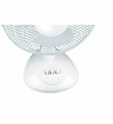 Lifetime Tafelventilator in wit, compact 22W portable fan with 27x21x35.2 cm size, ideal for home cooling and comfort