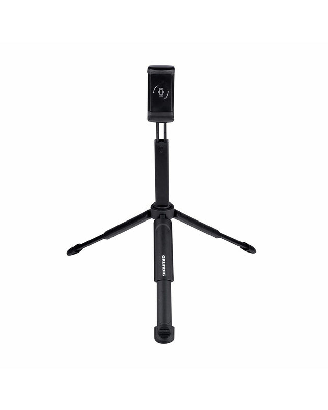 Grundig draagbaar statief for photography and video, compact electronic tripod with adjustable legs and stable support.