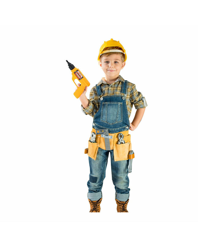 Eddy Toys speelgoedgereedschap set with 13 tools for kids, includes a hammer, screwdriver, wrench, and other pretend play tools