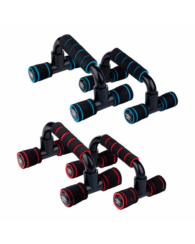 Umbro push-up standaard for fitness and outdoor exercise, sturdy metal workout stand with black finish, ideal for push-up training.