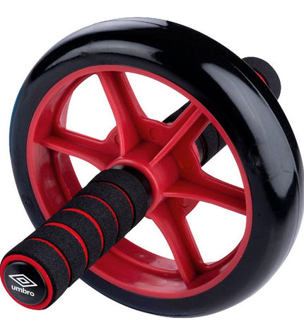 Umbro Buikwiel in zwart en rood, 28 x 18 cm, designed for sport and outdoor fitness activities, with a compact, durable build.