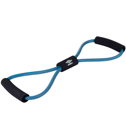 Umbro elastic resistance bands for fitness and outdoor workouts, featuring a compact, colorful design for strength training.