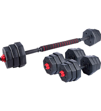 Umbro adjustable dumbbells complete 19-piece fitness kit with weights and accessories for strength training and outdoor workouts.