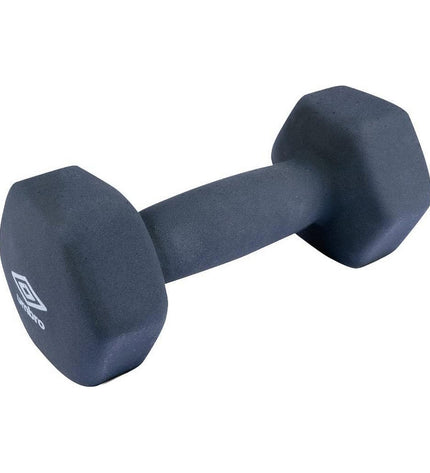 Umbro 3kg dumbbells for fitness and outdoor workouts, featuring a sleek design ideal for strength training exercises.