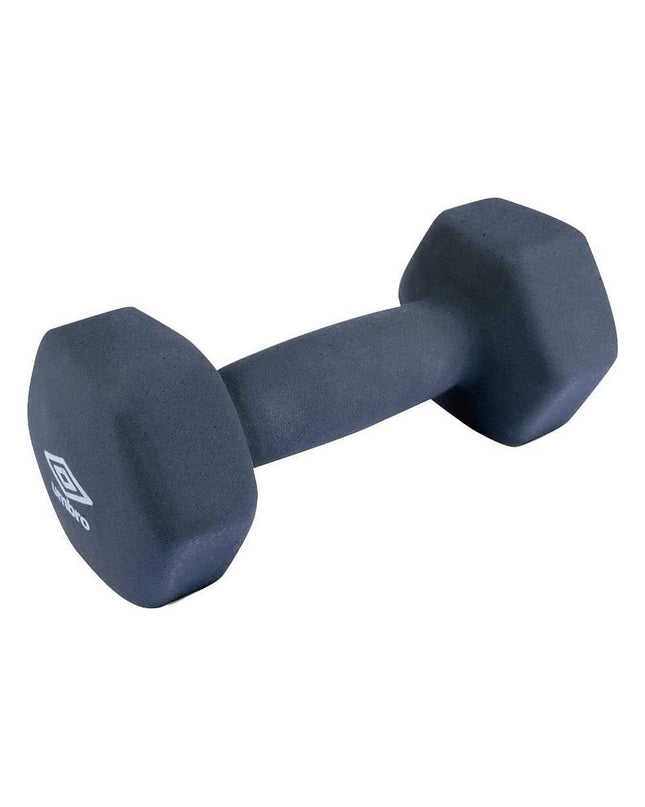 Umbro 3kg dumbbells for fitness and outdoor workouts, featuring a sleek design ideal for strength training exercises.