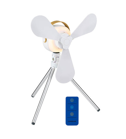 Lifetime Tafelventilator in wit, compact portable fan for home and kitchen cooling, 28x28x34 cm.