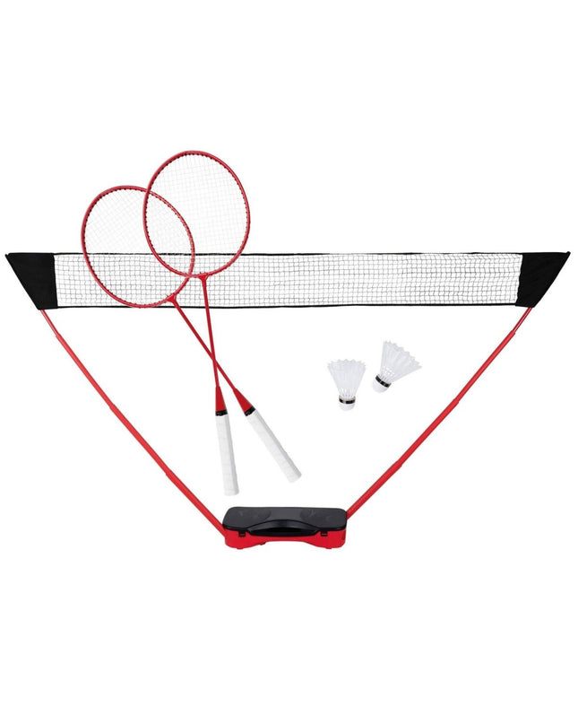 Donnay badminton set with five outdoor sports equipment pieces, including rackets and shuttlecocks, for outdoor play.