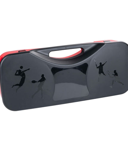 Donnay badminton set with five outdoor sports equipment pieces, including rackets and shuttlecocks, ideal for outdoor play.