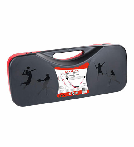 Donnay badminton set with five outdoor sports equipment pieces including rackets and shuttlecocks for active play.