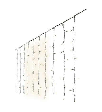 Lumino LED transparent outdoor garden curtain light by Lumineo, 2.25 x 1.5 meters, decorative outdoor lighting for garden.