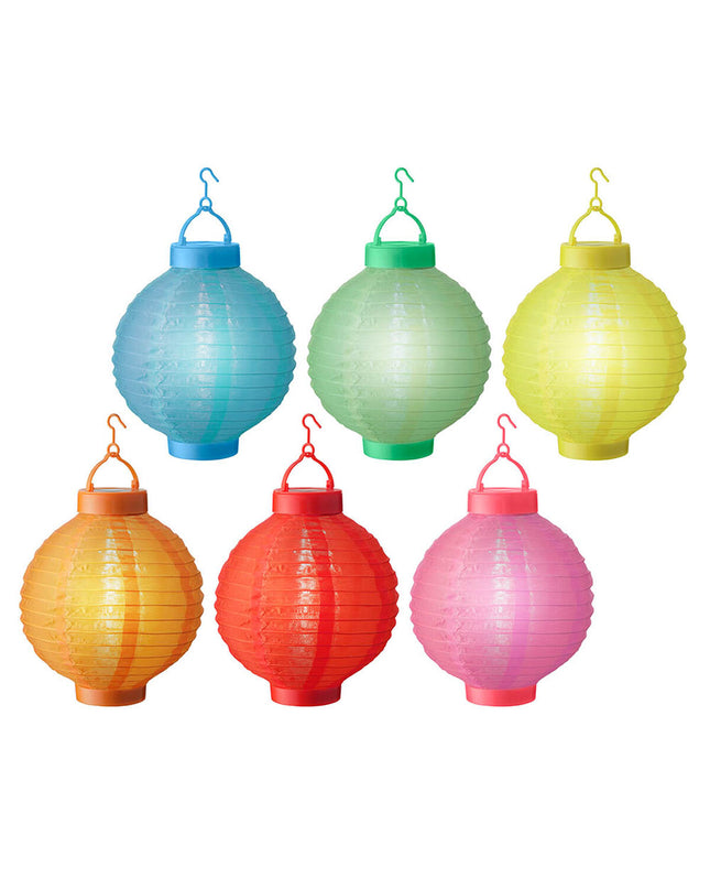 Colorful Lumineo nylon outdoor garden lantern for decoration, featuring a variety of vibrant colors and a durable design.
