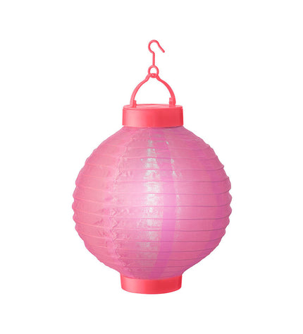 Colorful Lumineo nylon outdoor garden lantern with sorted vibrant colors, perfect for decorating outdoor spaces.