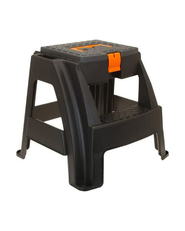 FX Tools Kruk FX Tools furniture and kitchen stool with wooden seat and metal legs, designed for home and kitchen use.