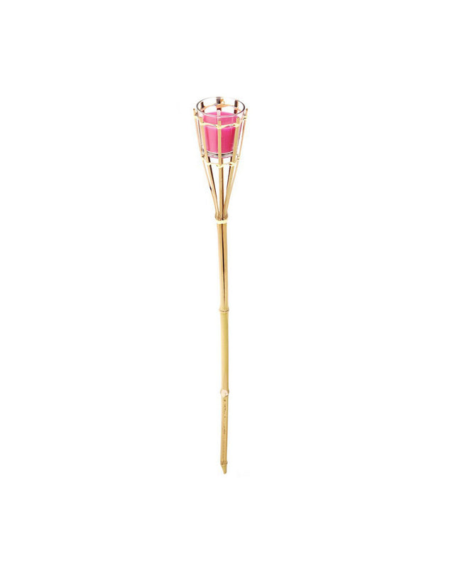 Progarden brown outdoor garden torch with crystal detail, 7.5 x 76 cm, featuring anti-mosquito function for outdoor decor.