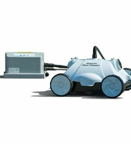 Ubbink Robotclean 1 automatic pool cleaner in action, designed for swimming pools, jacuzzis, and outdoor water features.