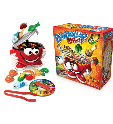 Goliath Barbecue Party board game with colorful game pieces and game board for family fun and entertainment.