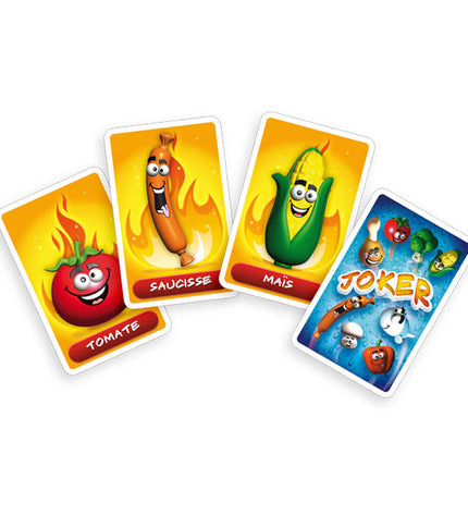 Goliath Barbecue Party board game with colorful game pieces and box, designed for family fun and social gaming.