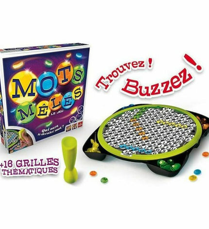 Goliath Môts Melés board game with colorful game pieces and cards, ideal for family fun and strategic play.
