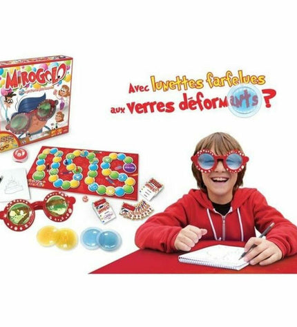 Goliath Mirogolo board game with colorful pieces and game board, part of Goliath's speelgoed en games collection.