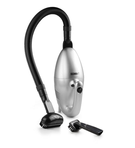 Princess Kruimelzuiger handheld vacuum cleaner for cleaning crumbs and small messes, shown with compact design and power button.