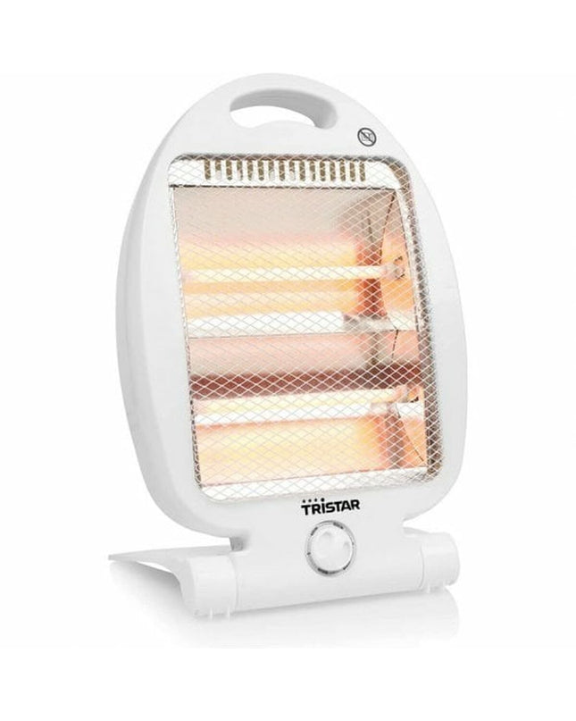 Tristar KA-5128 white 800W portable electric heater for home and kitchen use, featuring compact design and adjustable temperature.