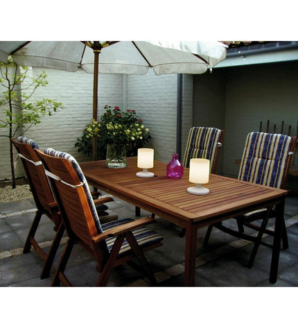 Smartwares IDE-60067 white plastic outdoor garden lantern for decorative exterior lighting.