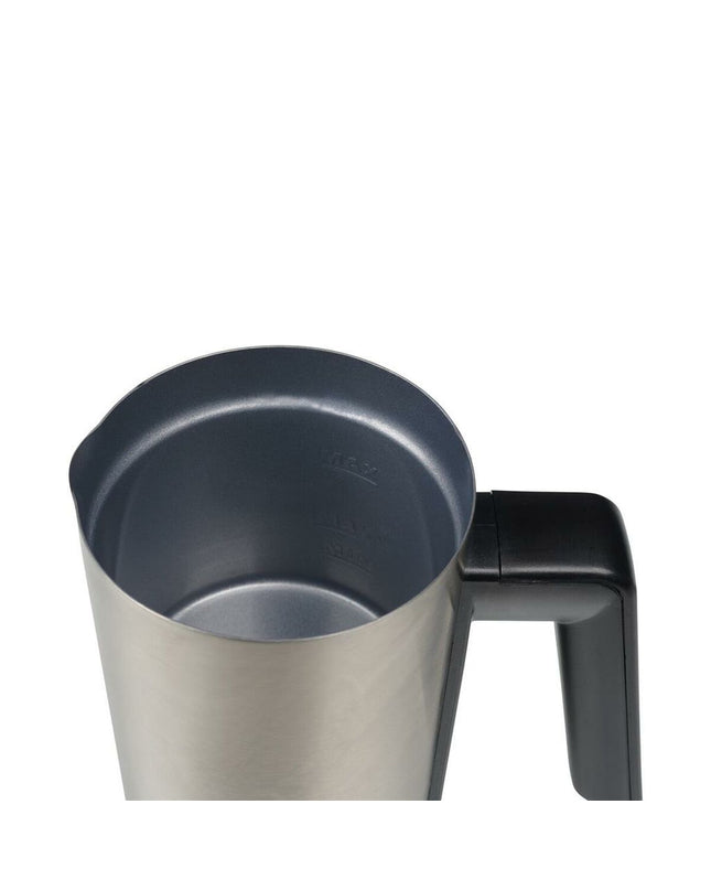 Tristar MK2277 silver 300ml milk frother for home and kitchen, electric device with a sleek silver finish.