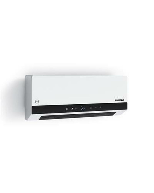 Tristar KA-5210 white portable heater and air conditioner unit for home use, with control panel and vents visible.