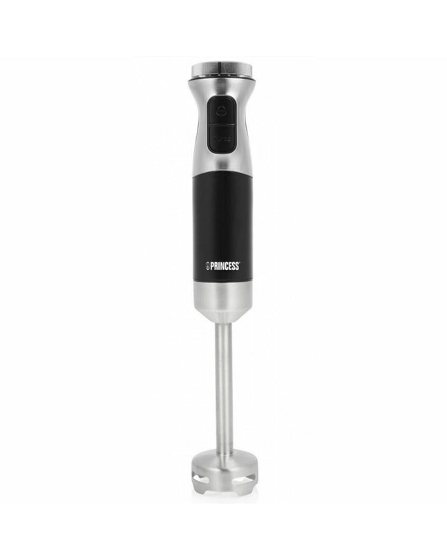Princess hand blender with stainless steel blending arm and ergonomic handle, ideal for kitchen mixing and food prep.