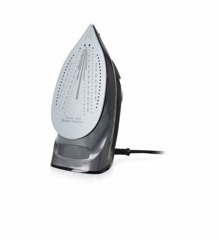 Princess 01.322890.01.001 2600W black steam iron with cord and control dial for household clothing ironing.