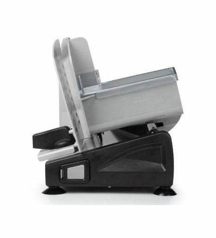 Tristar EM-2099 electric vegetable slicer in black with 150W power, compact kitchen appliance for food preparation.