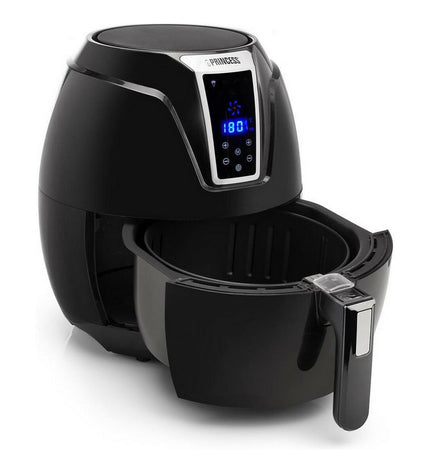 Princess Aerofryer XL 3.2L countertop air fryer with digital controls and sleek black design for healthy frying.