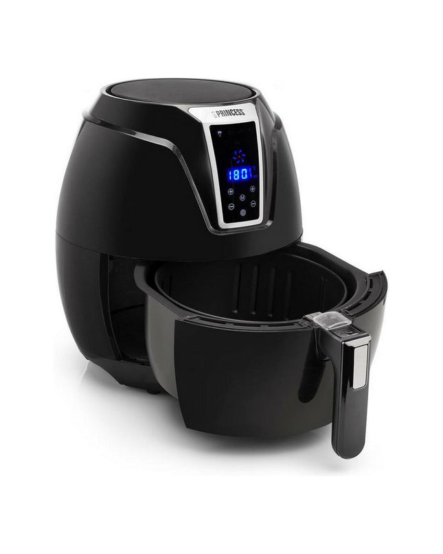 Princess Aerofryer XL 3.2L countertop air fryer with digital controls and sleek black design for healthy frying.