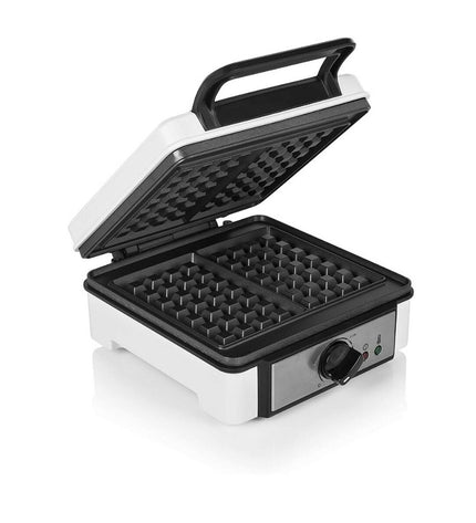 Princess Wafelmaker 132397 in white with 1200W power, compact electric waffle iron for homemade waffles.