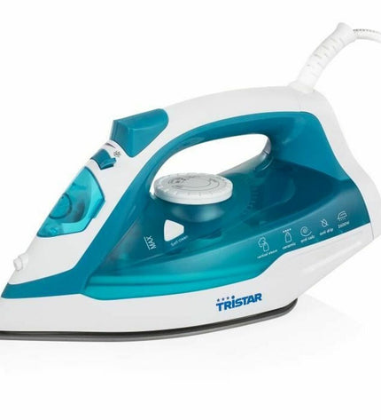 Tristar ST-8320 steam iron with water tank and control dial, suitable for home ironing and garment steaming.