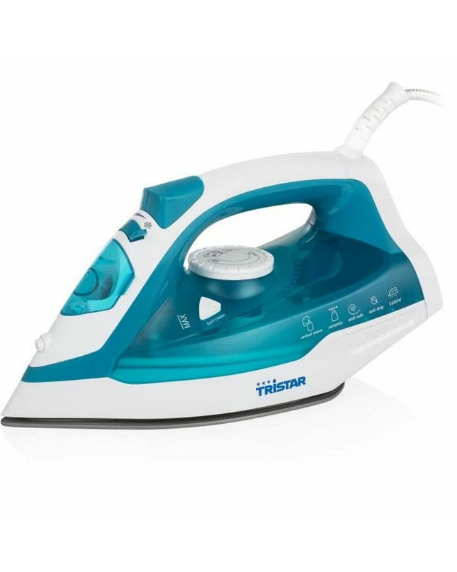 Tristar ST-8320 steam iron with water tank and control dial, suitable for home ironing and garment steaming.