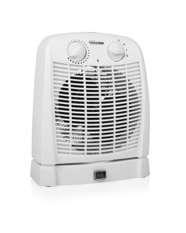 Tristar KA-5059 white 2000W portable heater for home and kitchen use, suitable for heating and cooling spaces.