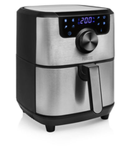 Princess luchtfriteuse 01.182033.01.001 in zwart en zilverkleur, 1500W, 4.5L compact elektrische keukenapparaat