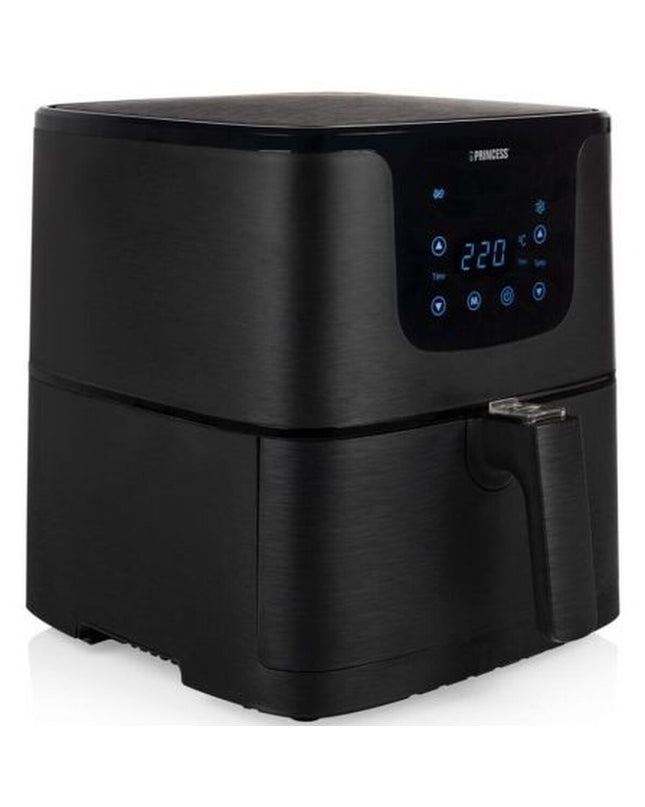 Princess luchtfriteuse 183014 in zwart with 1700W power and 5.2L capacity, small electric kitchen appliance for healthy frying