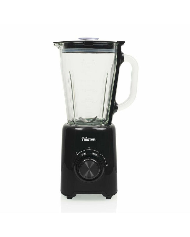 Black Tristar BL-4477 hand mixer with 500W motor, featuring beaters and control buttons for cooking and baking tasks.